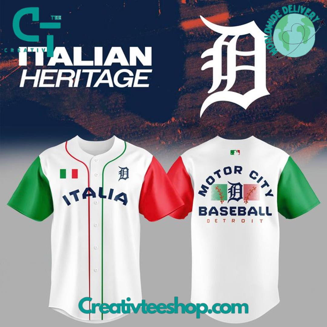 Detroit Tigers Italian Heritage Celebration Special Baseball Jersey