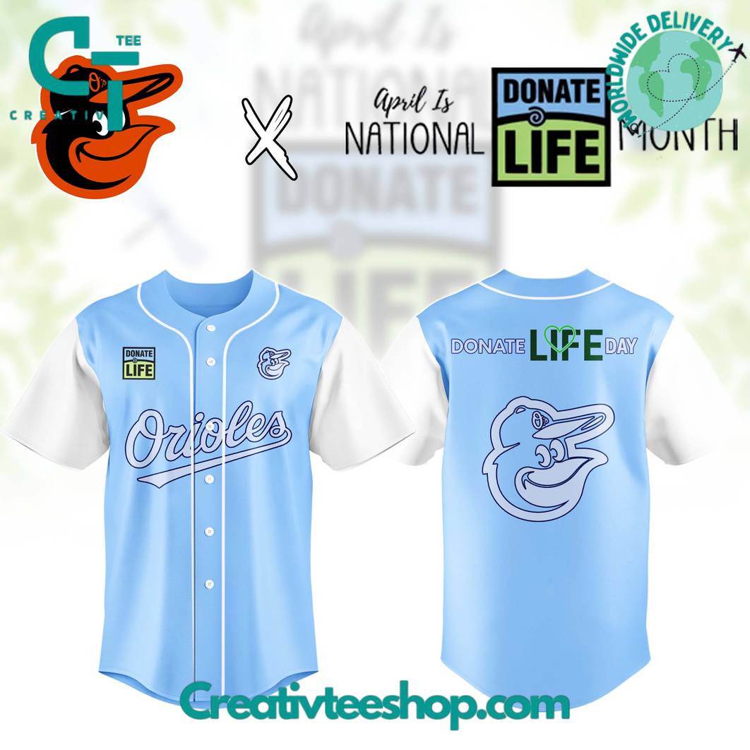 Baltimore Orioles Mlb X Donate Life Month Special Baseball Jersey