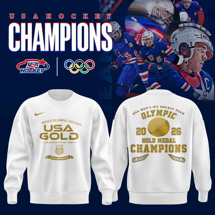 Usa Men’S National Ice Hockey Team 2026 Olympic Gold Exclusive Sweatshirt