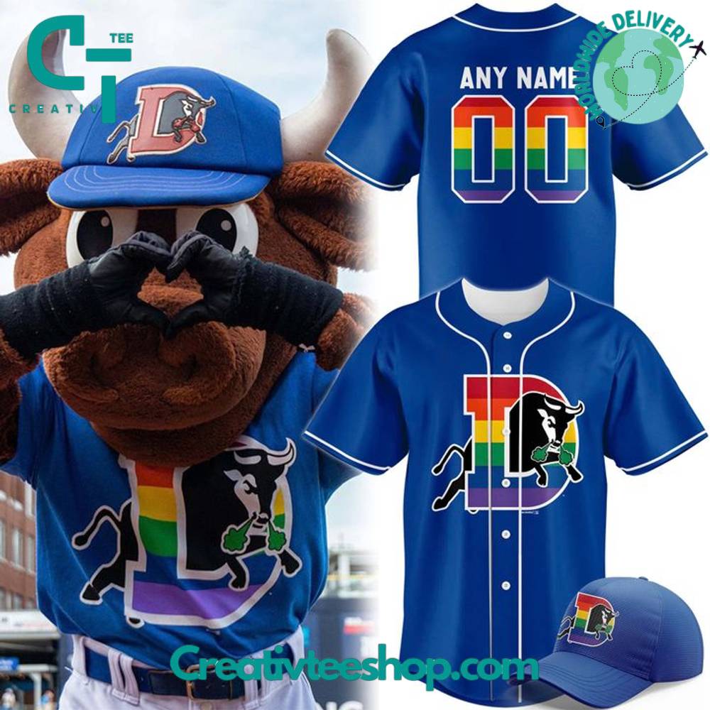 Durham Bulls Pride Month Personalized Baseball Jersey
