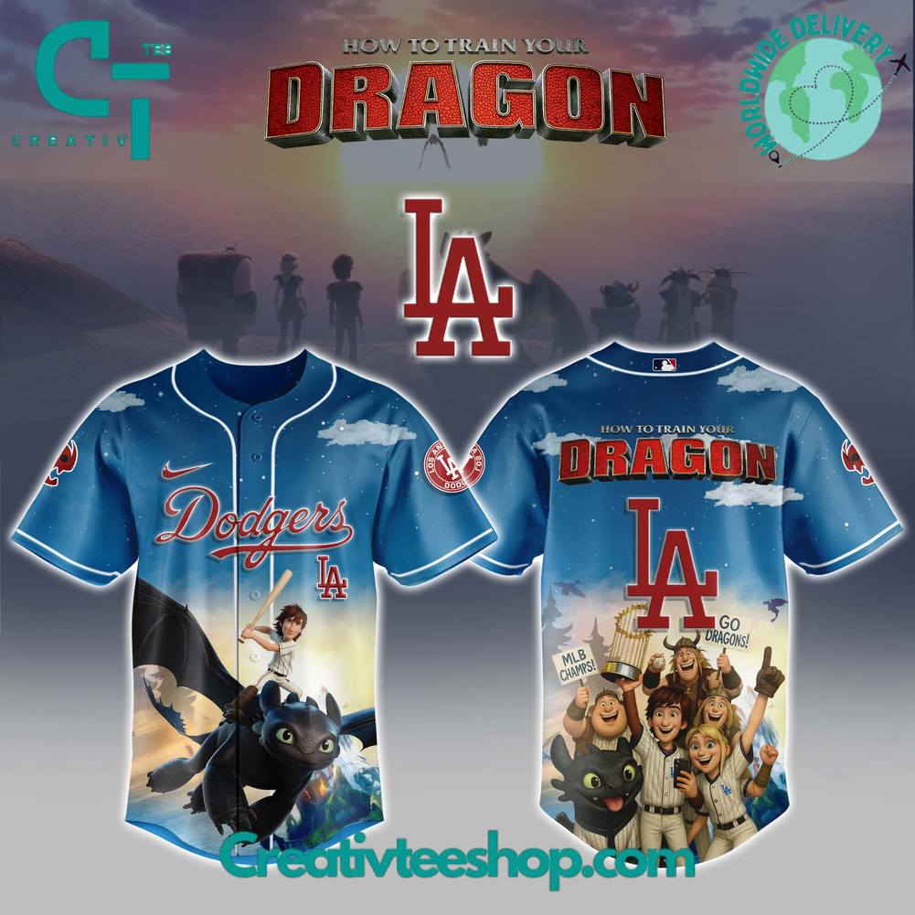 Los Angeles Dodgers X How To Train Your Dragon Limited Edition Baseball Jersey