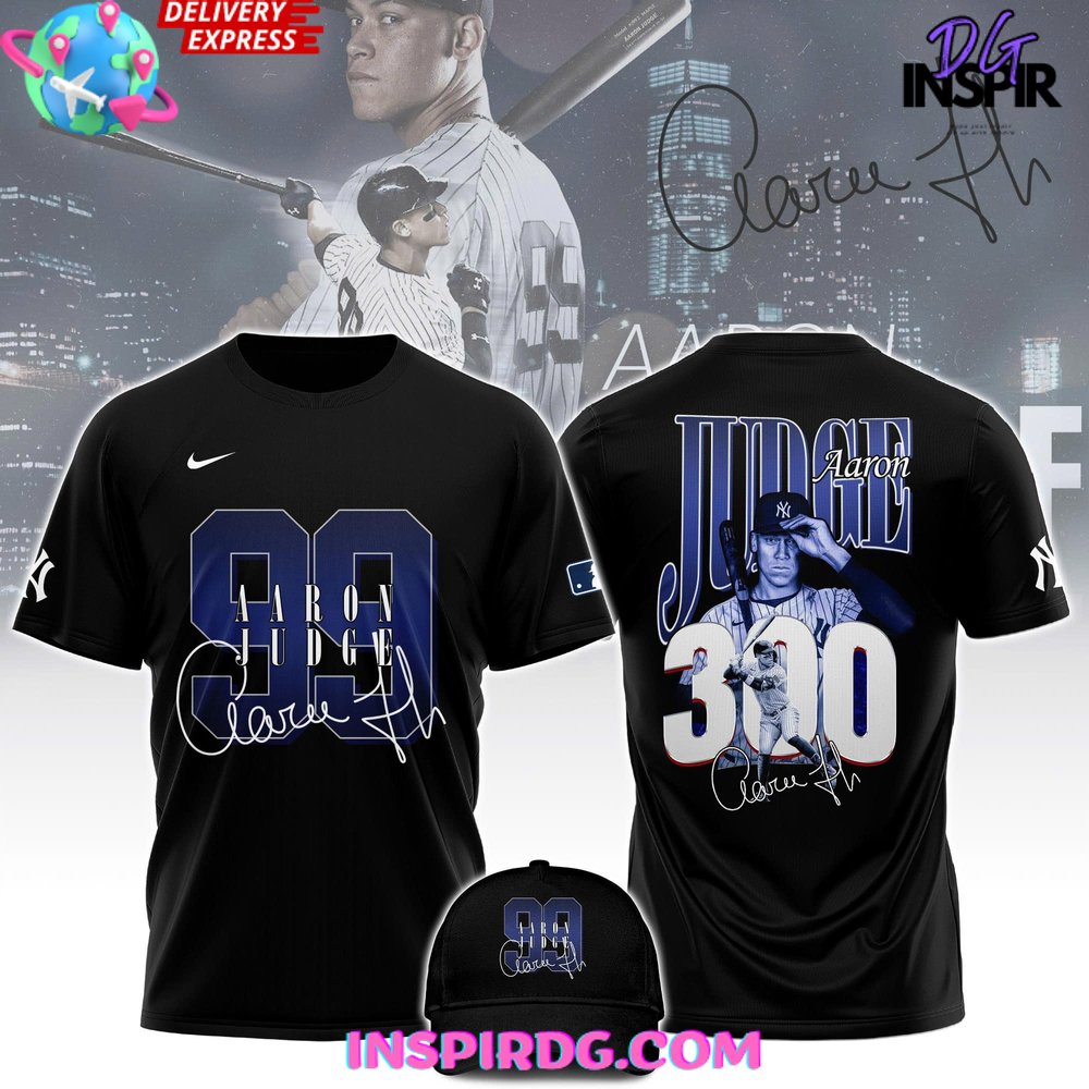 Aaron Judge Signature No 300 For No 99 Black T-Shirt