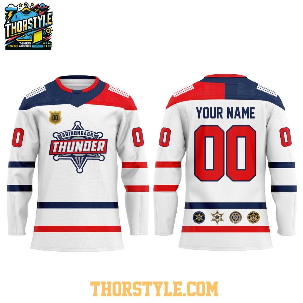 Adirondack Thunder Law Enforcement Night 2026 Personalized Hockey Jersey - Image 2