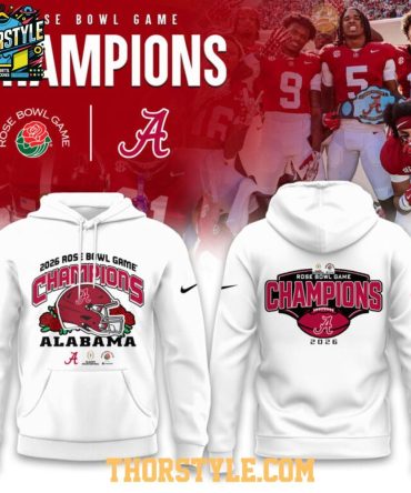 Alabama Crimson Tide 2026 Rose Bowl Champions Roll Tide Hoodie T-Shirt
