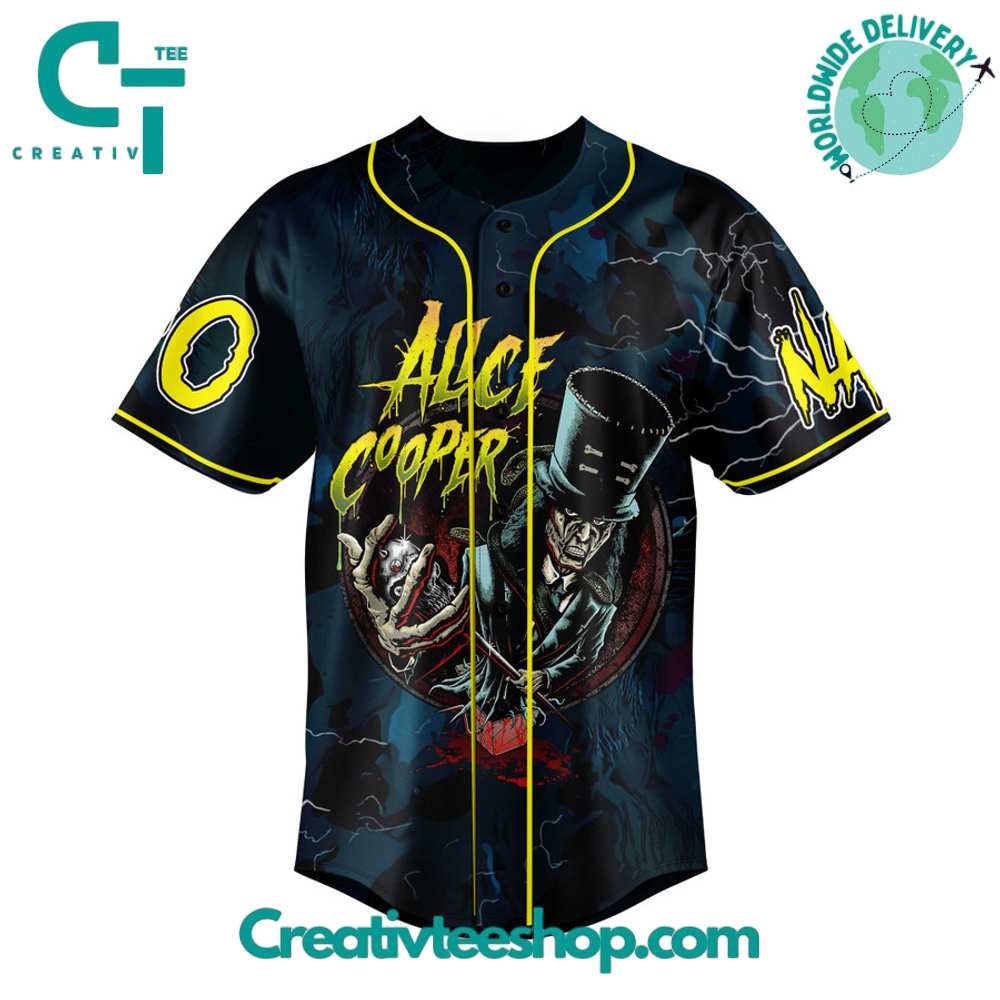 Alice Cooper Too Close For Comfort Baseball Jersey - Image 2