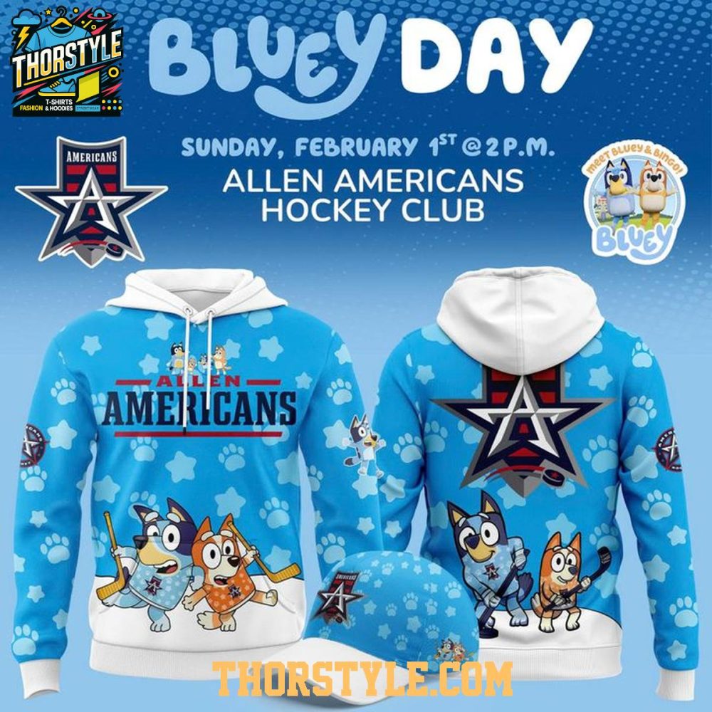 Allen Americans X Bluey Day 2026 Celebration Hoodie T-Shirt
