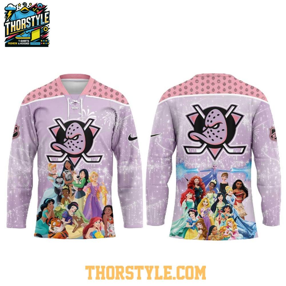 Anaheim Ducks Disney Princess Game Night 2026 Personalized Hockey Jersey - Image 2
