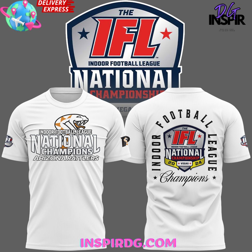 Arizona Rattlers 2024 Ifl National Champions White T-Shirt