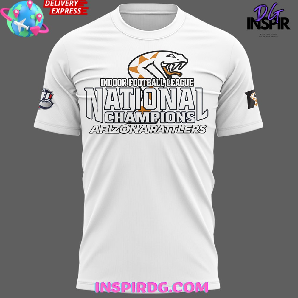Arizona Rattlers 2024 Ifl National Champions White T-Shirt - Image 2