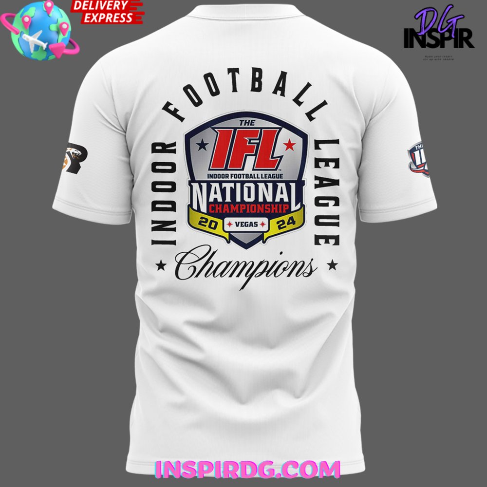 Arizona Rattlers 2024 Ifl National Champions White T-Shirt - Image 3