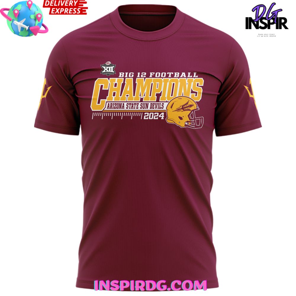 Arizona State Sun Devils Big 12 Football Champions 2024 T-Shirt - Image 2