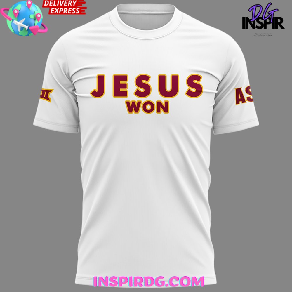Arizona State Sun Devils Jesus Won Special White T-Shirt - Image 2