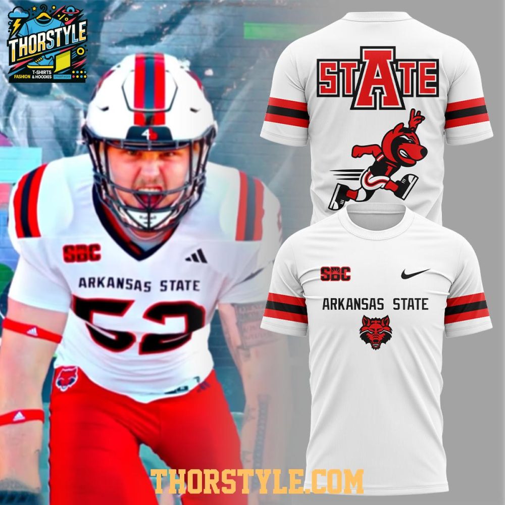 Arkansas State Red Wolves New Launching Uniform 2025 New Season Hoodie T-Shirt - Image 3