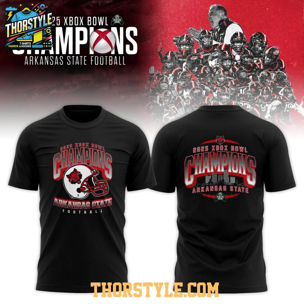 Arkansas State Red Wolves Xbox Bowl 2025 Champions Hoodie T-Shirt - Image 2