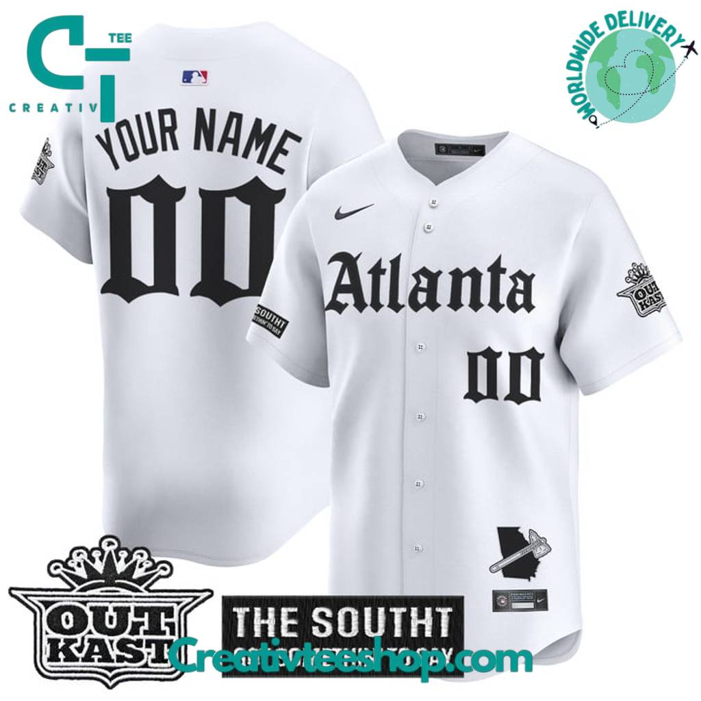 Atlanta Braves Gothic South X Outkast Edition Special Baseball Jersey - Image 2