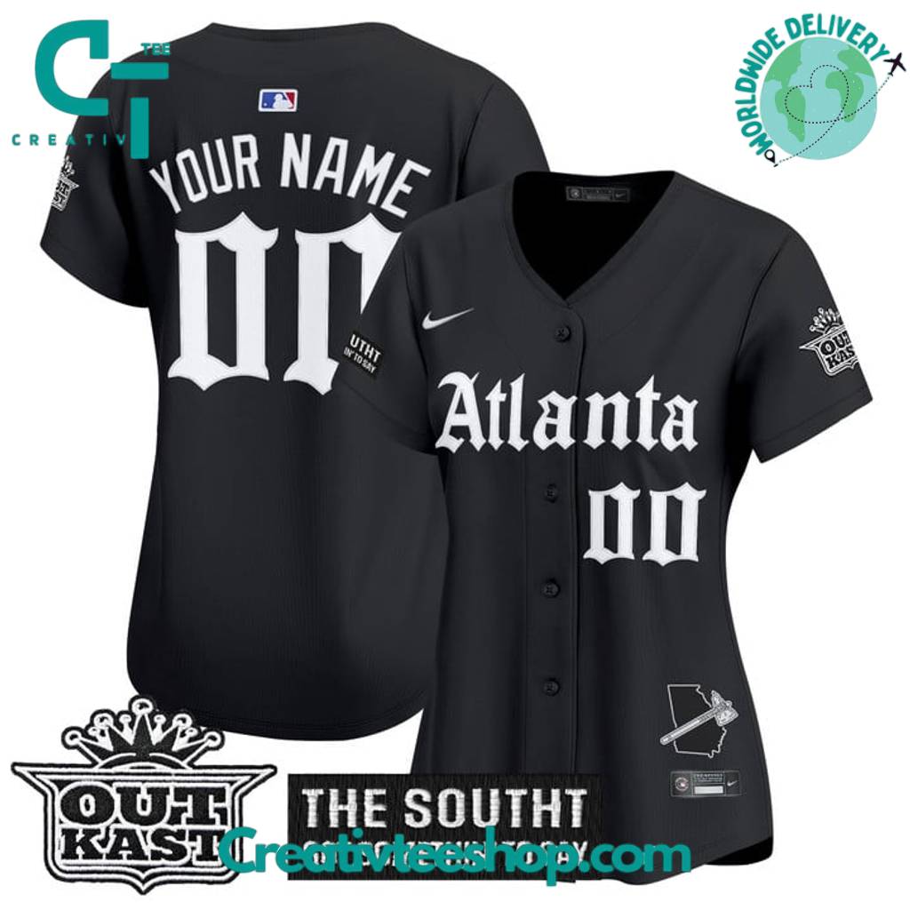 Atlanta Braves Gothic South X Outkast Edition Special Baseball Jersey - Image 3