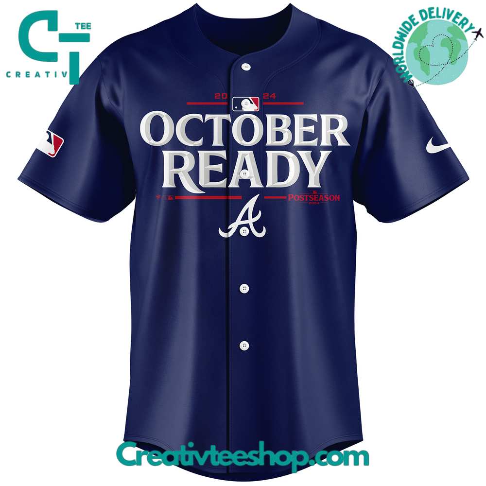 Atlanta Braves October Ready 2024 Postseason Baseball Jersey - Image 2