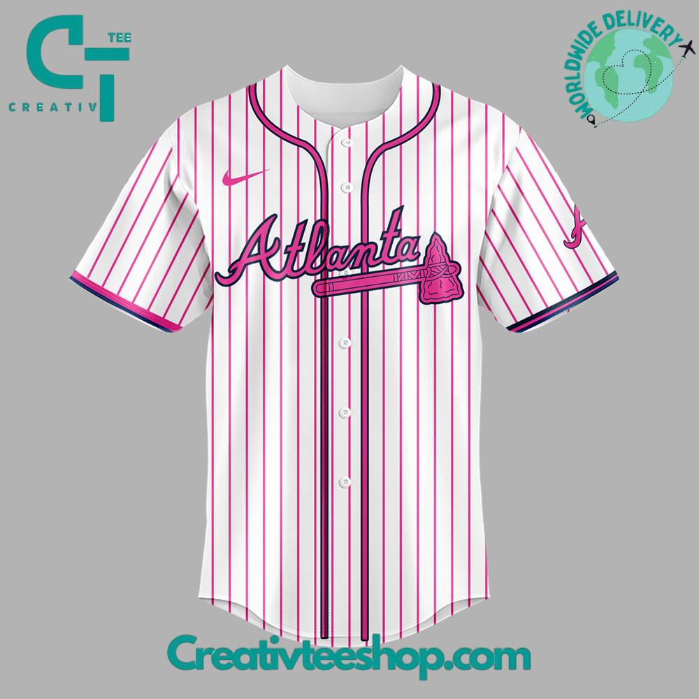 Atlanta Braves X Barbie Night Game Baseball Jersey - Image 2