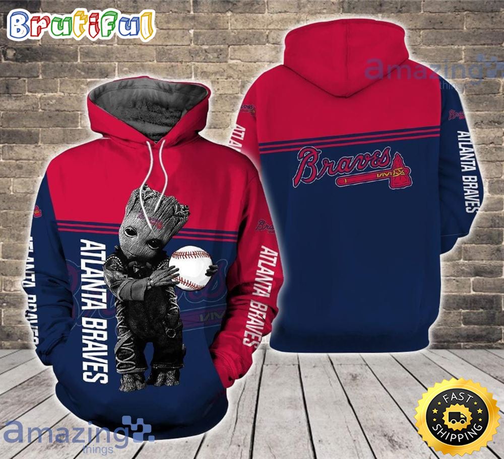 Atlanta Braves Ft. Groot 3D Hoodie For Fans