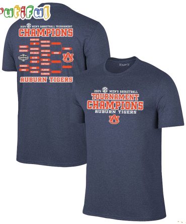 Auburn Tigers 2024 Sec Men'S Basketball Conference Tournament Champions T Shirt