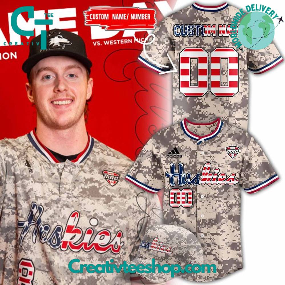 Northern Illinois Huskies Special Camo Baseball Jersey