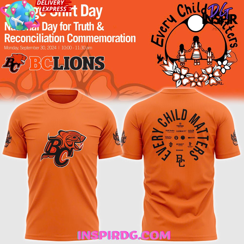 Bc Lions Every Child Matters 2024 T-Shirt
