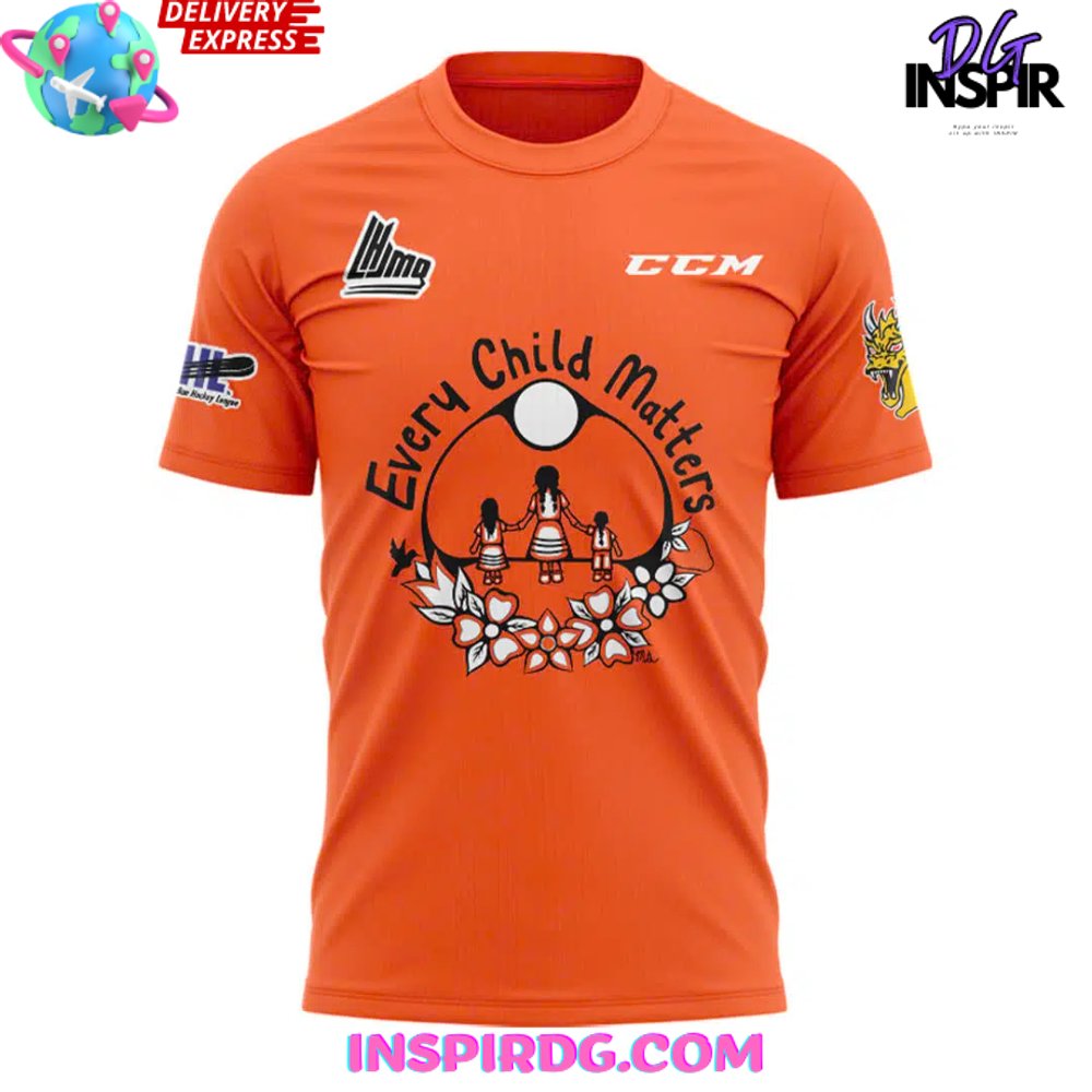 Baie-Comeau Drakkar Truth And Reconciliation 2024 T-Shirt - Image 2