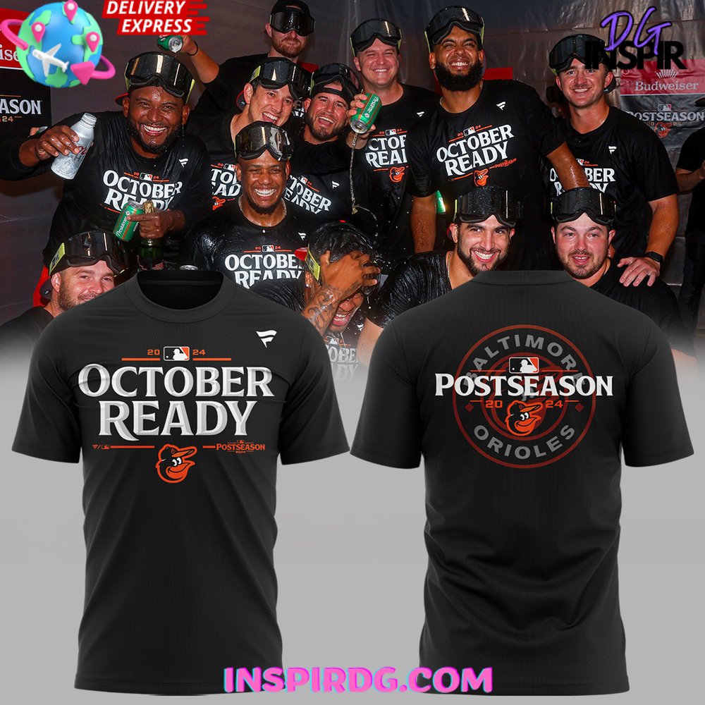 Baltimore Orioles October Ready 2024 Black T-Shirt