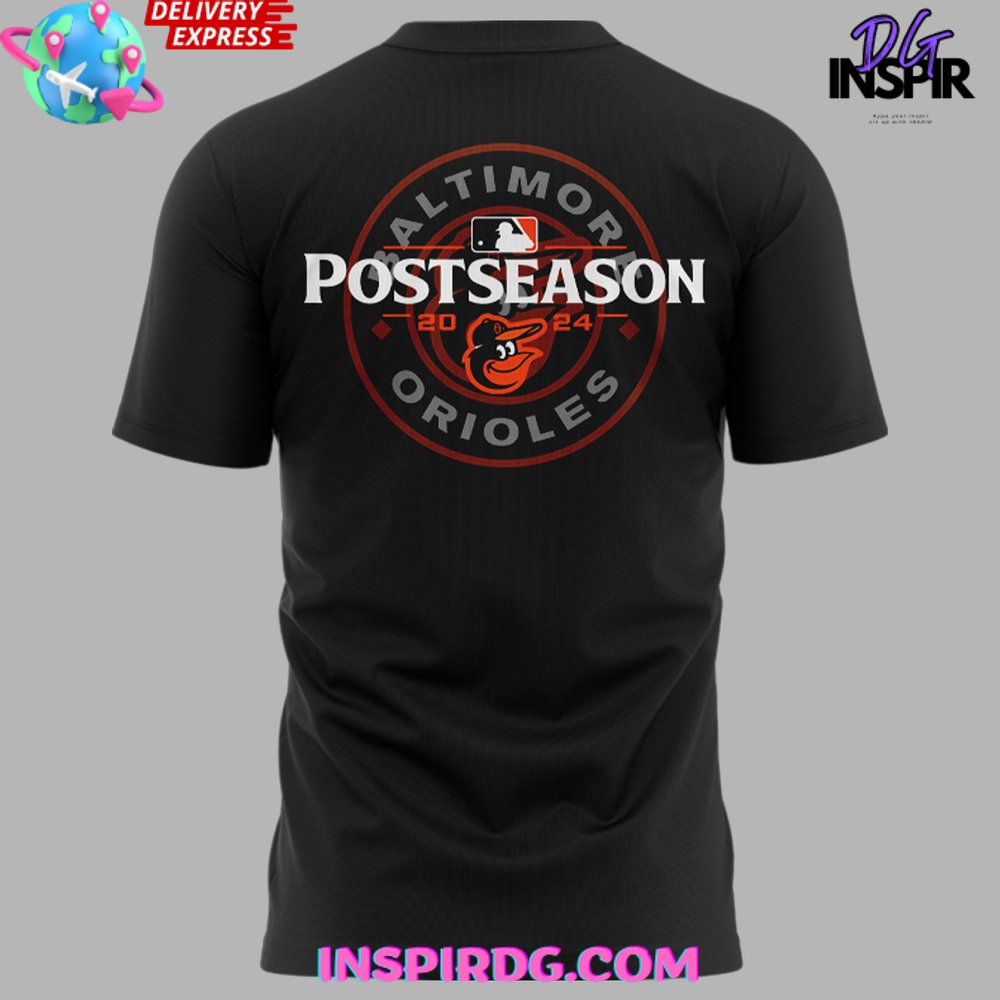 Baltimore Orioles October Ready 2024 Black T-Shirt - Image 3