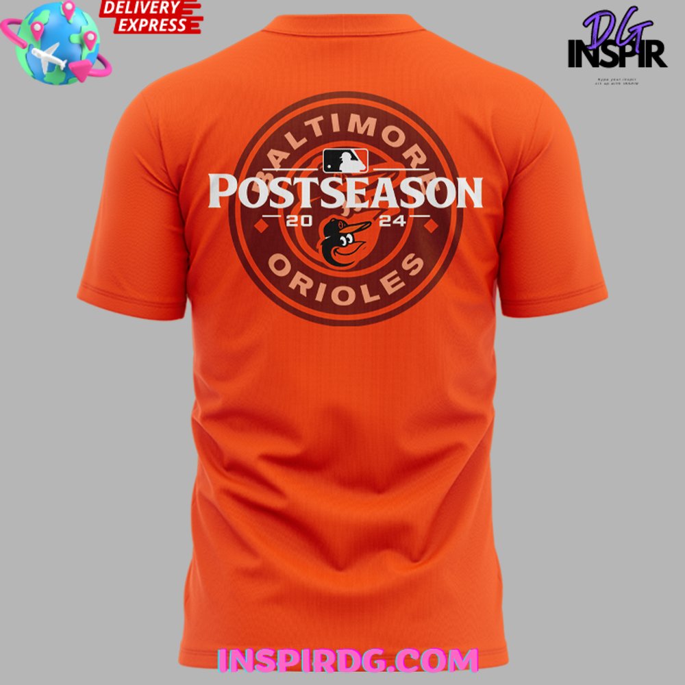 Baltimore Orioles October Ready 2024 Orange T-Shirt - Image 3