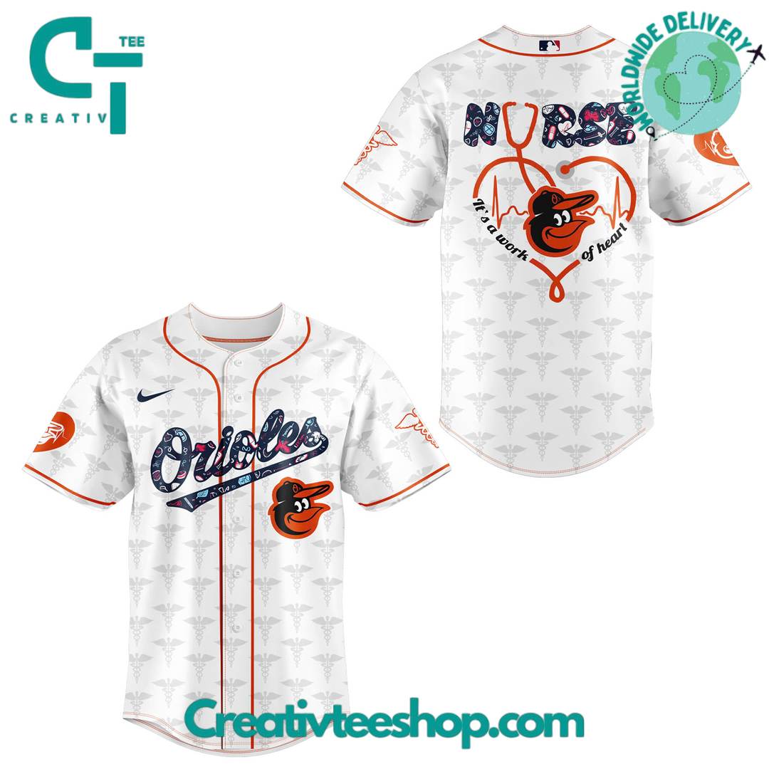 Baltimore Orioles X Nurses Night Special Baseball Jersey - Image 2