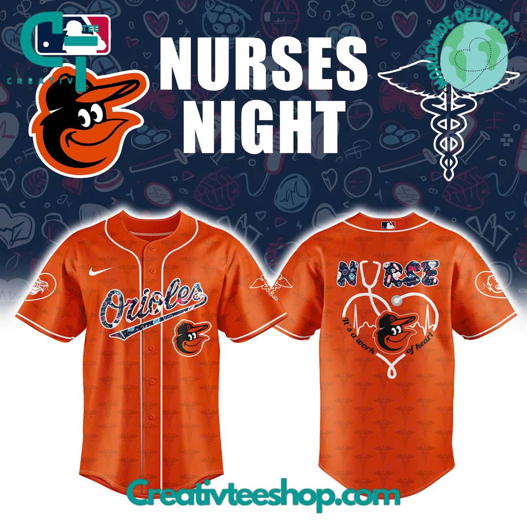 Baltimore Orioles X Nurses Night Special Baseball Jersey - Image 3