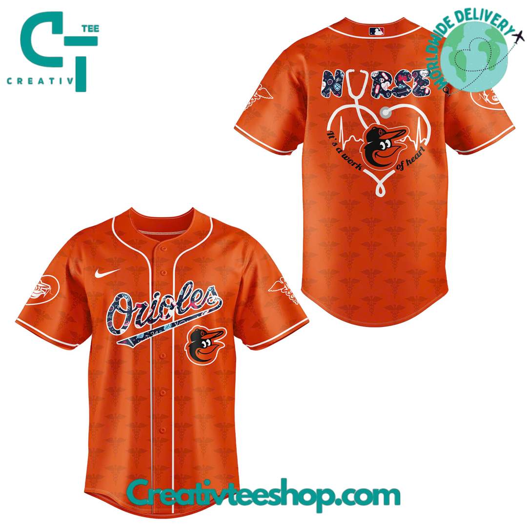 Baltimore Orioles X Nurses Night Special Baseball Jersey - Image 4