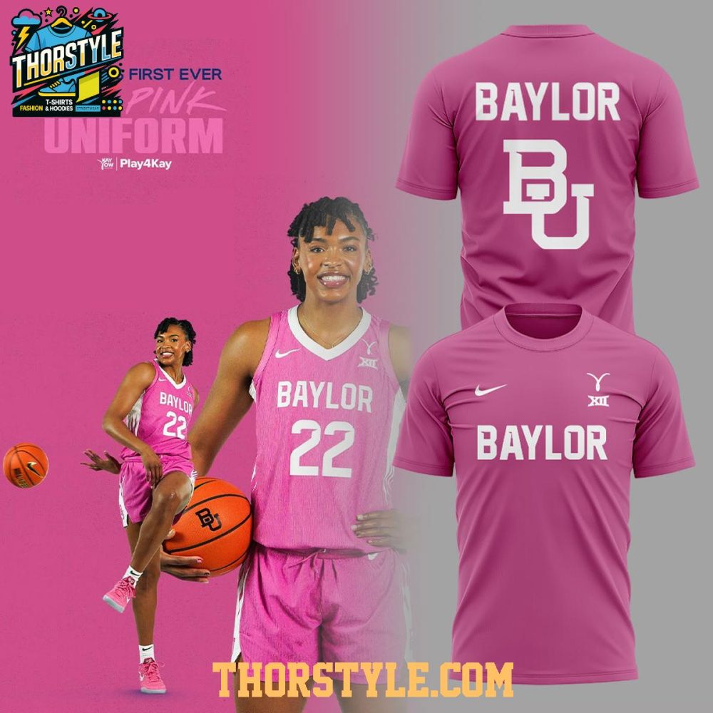 Baylor Bears Basketball Our First Ever All Pink 2026 Hoodie T-Shirt - Image 3