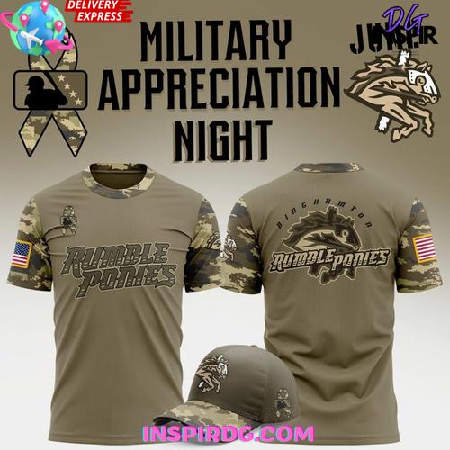Binghamton Rumble Ponies Military Appreciation Night Custom Shirt Collection - Image 4