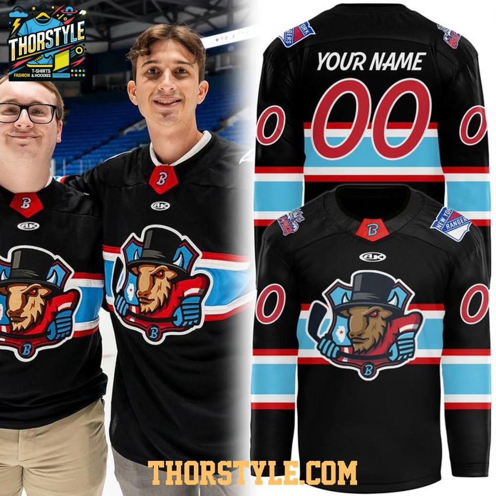 Bloomington Bison 2025-2026 Abe Raging Personalized Hockey Jersey