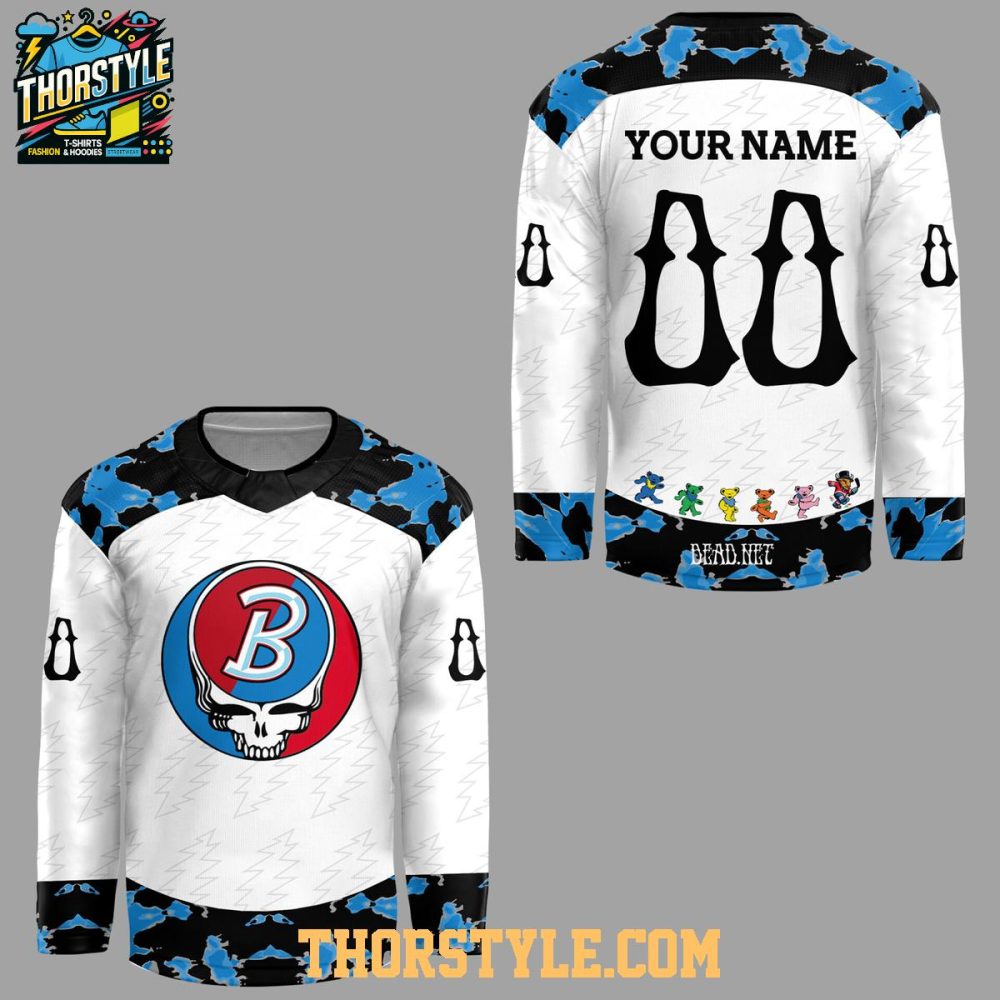 Bloomington Bison X Grateful Dead Night 2026 Personalized Hockey Jersey - Image 2