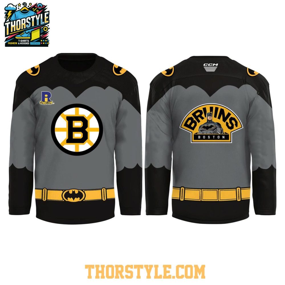 Boston Bruins Batman Night 2026 Personalized Hockey Jersey - Image 2