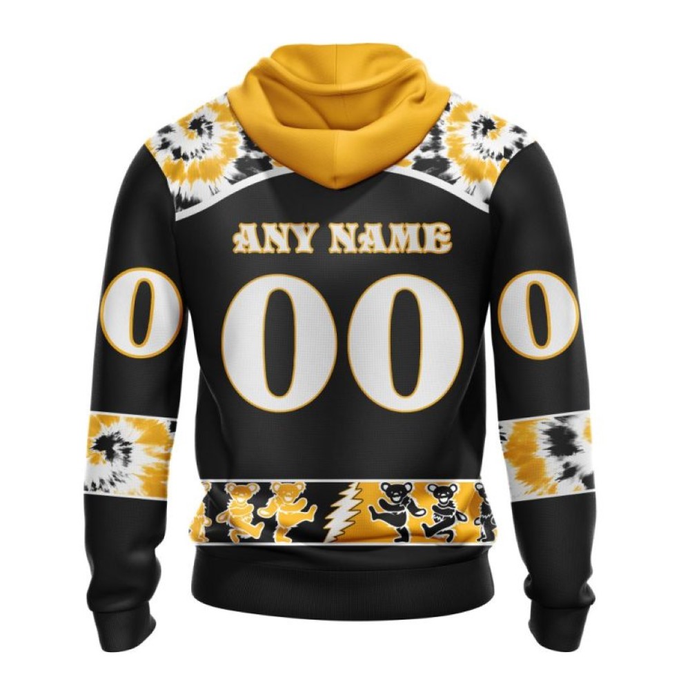 Customized Nhl Boston Bruins Hoodie Special Grateful Dead Skull All Over Print 3D Hoodie Unisex Hoodie Tshirt - Image 2