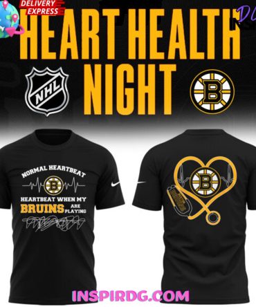 Boston Bruins X Heart Health Night 2025 T-Shirt