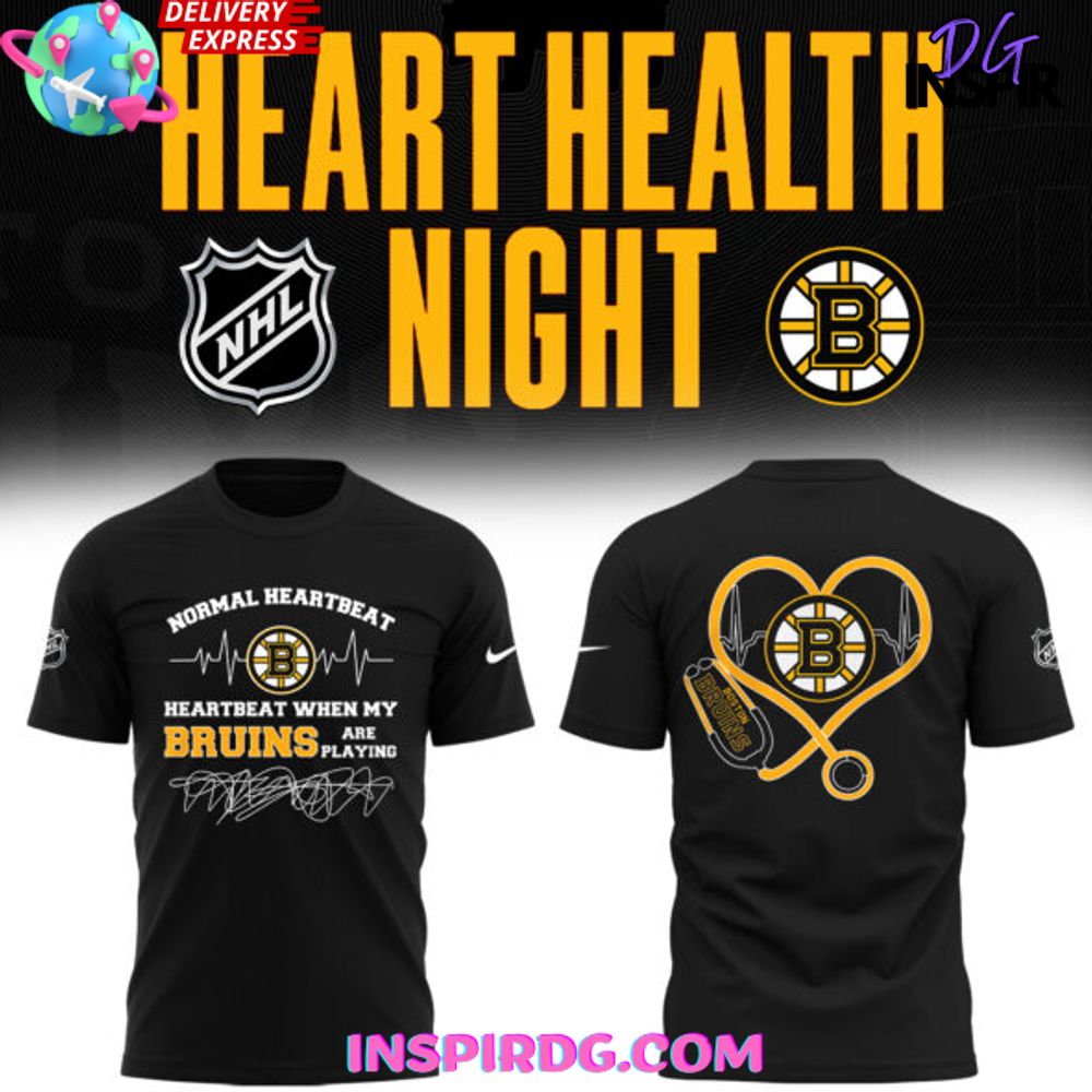 Boston Bruins X Heart Health Night 2025 T-Shirt