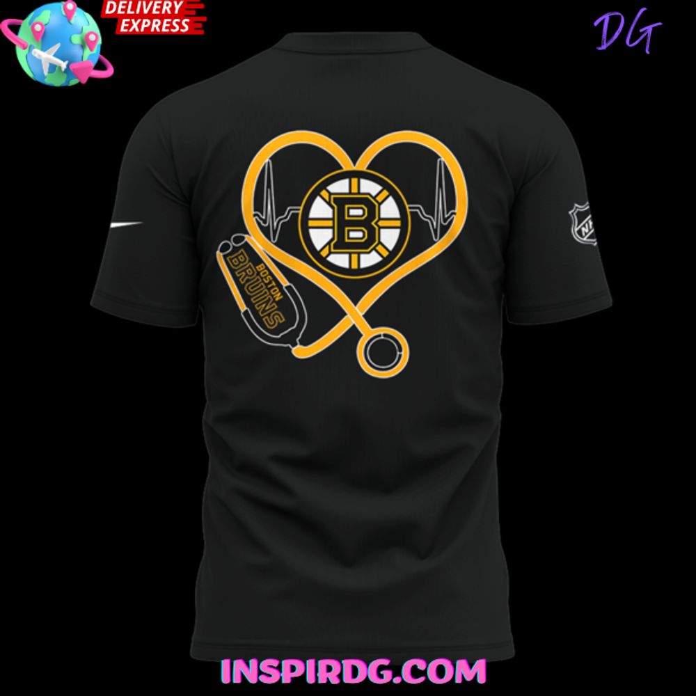Boston Bruins X Heart Health Night 2025 T-Shirt - Image 3