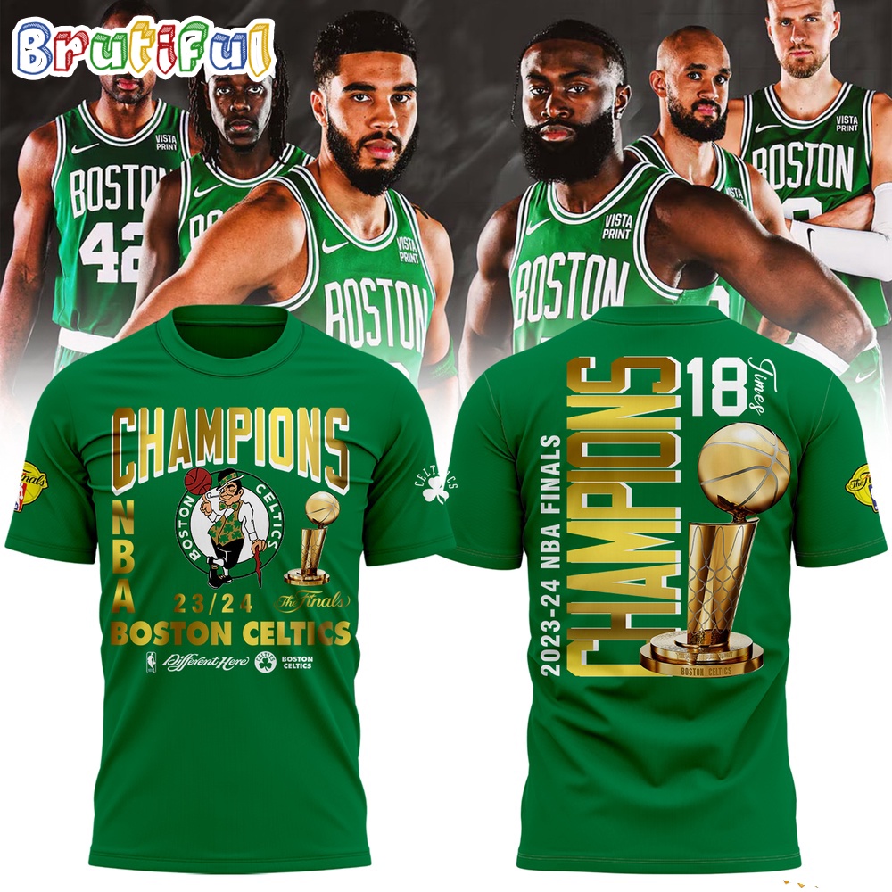 Boston Celtics Green 2024 Nba Finals Champions Basketball T Shirt