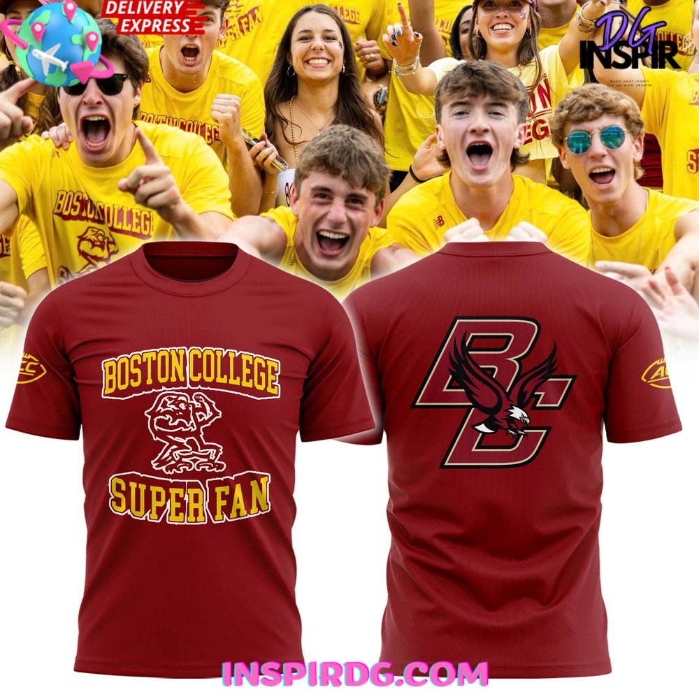 Boston College Football Super Fan 2024 Red T-Shirt