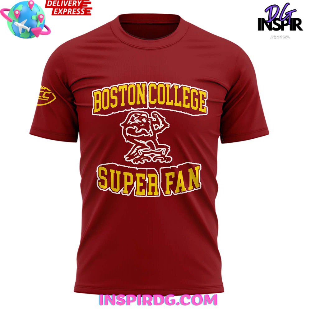 Boston College Football Super Fan 2024 Red T-Shirt - Image 2