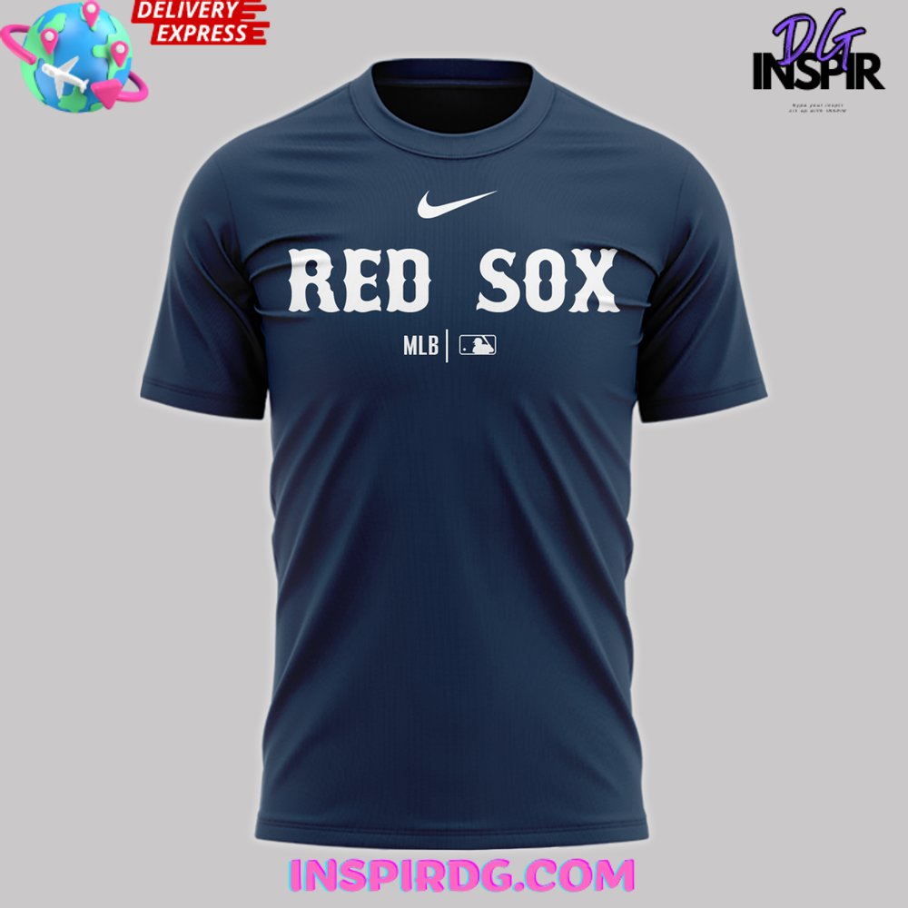 Boston Red Sox Baseball Classic Navy Blue T-Shirt - Image 2
