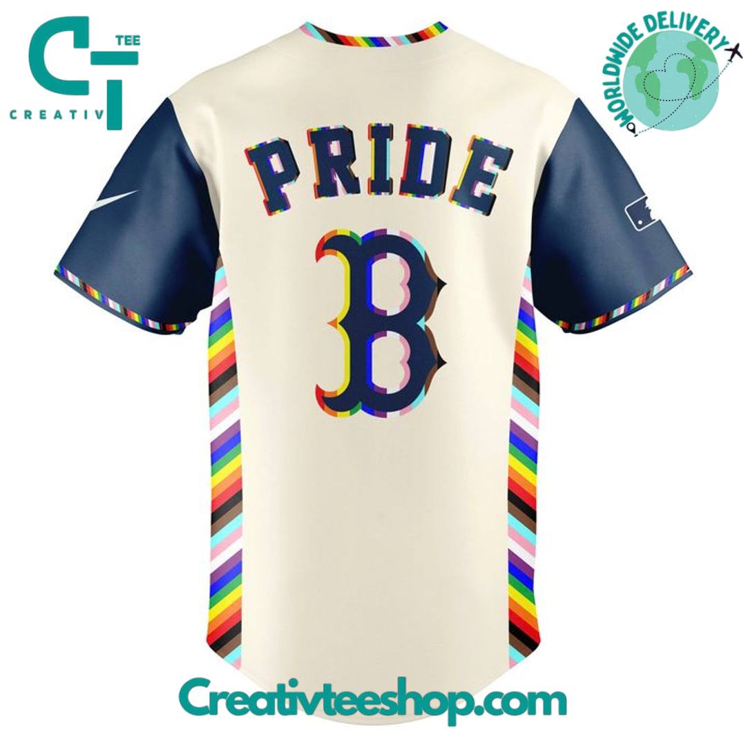 Boston Red Sox Pride Game Special Baseball Jersey - Image 3