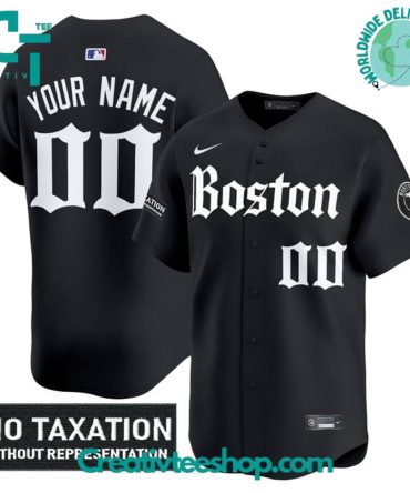 Boston Red Sox Retro Newspaper Edition "No Taxtation Without Representation" Baseball Jersey