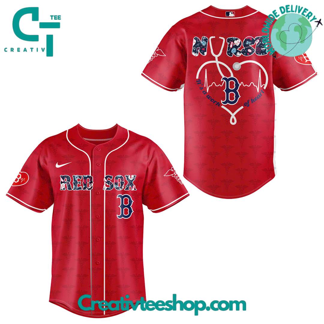 Boston Red Sox X Nurses Night Special Baseball Jersey - Image 4