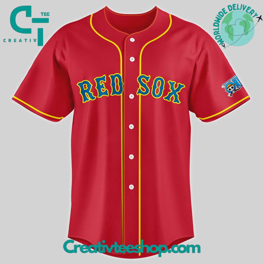 Boston Red Sox X One Piece Exclusive Red Jersey - Image 2